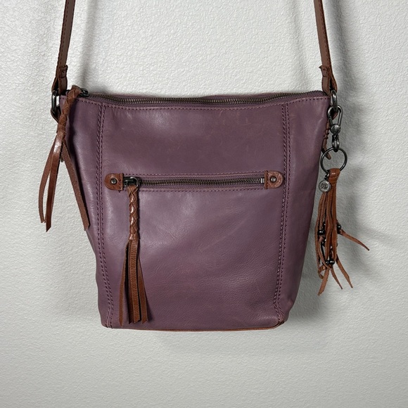 The Sak Purple Leather Crossbody Bag - Picture 1 of 8